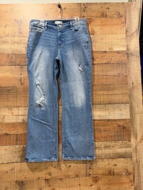 Lane Bryant Signature Fit Midrise Boot Blue Jeans W Flex Magic Waistband Sz 16